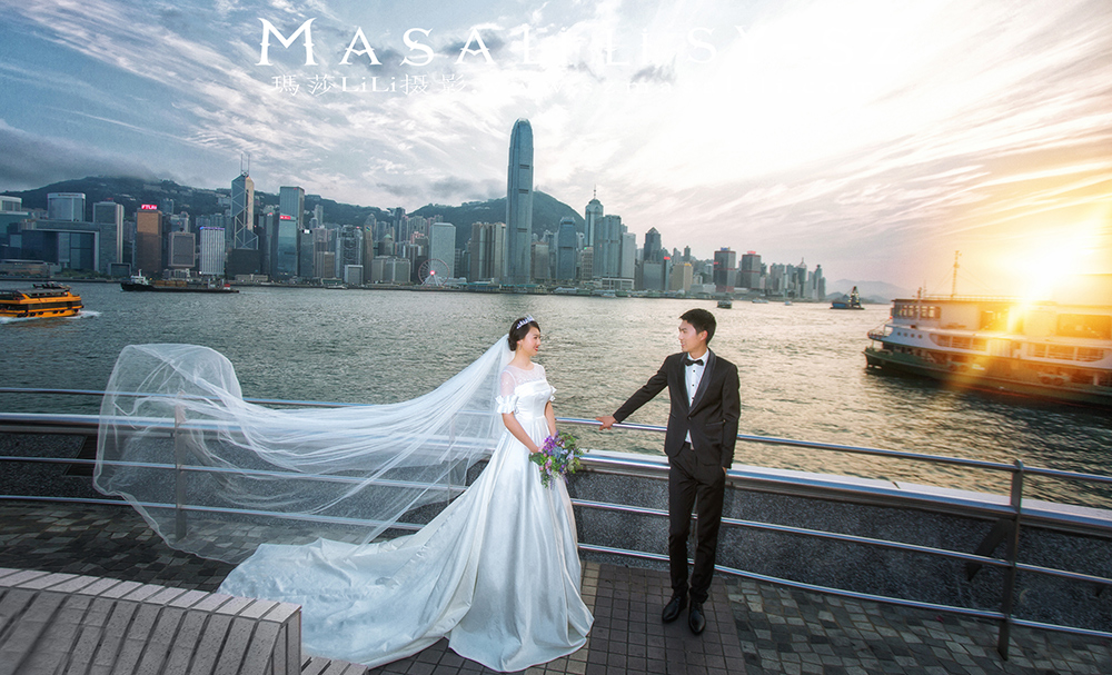 凌先生夫妇 幸福浪漫香港旅拍婚纱照             拍摄场景香港石澳海景维多利亚港夜景婚纱照瑪莎莉莉出品