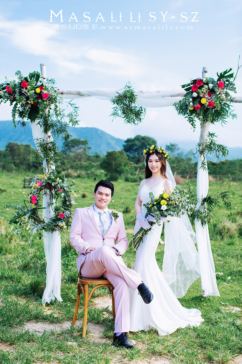 曾先生&郑小姐夫妇青青牧场旅拍婚纱照                        深圳婚纱摄影摄影工作室玛莎莉莉摄影出品