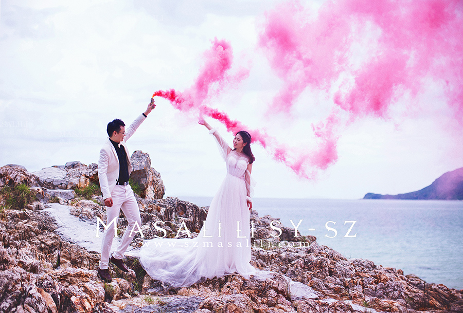 陈先生&费小姐夫妇浪漫海景婚纱照                                          深圳婚纱摄影工作室玛莎莉莉出品