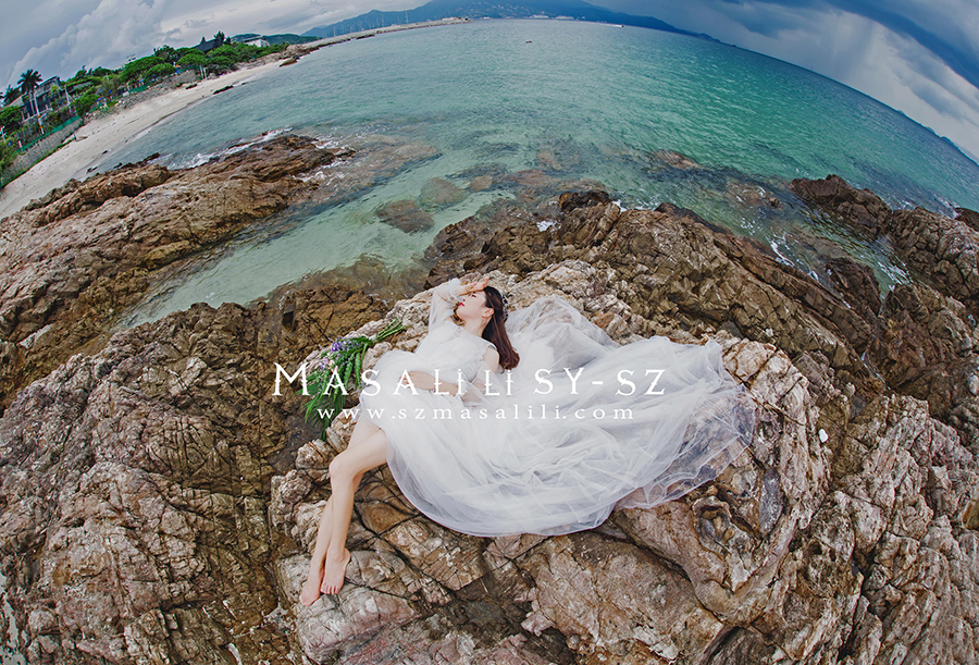 陈先生&费小姐夫妇浪漫海景婚纱照                                          深圳婚纱摄影工作室玛莎莉莉出品
