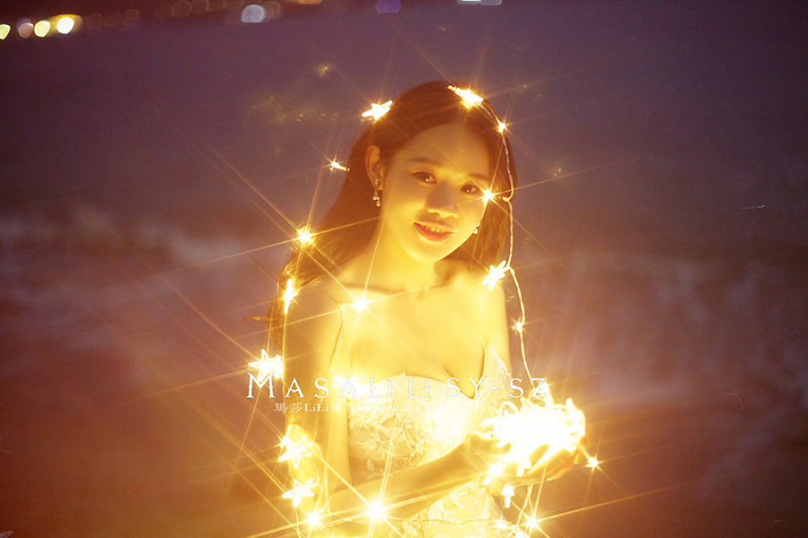 刘先生&刘小姐幸福浪漫海景婚纱照深圳最美夕阳婚纱照拍摄地玛莎莉莉出品客照分享