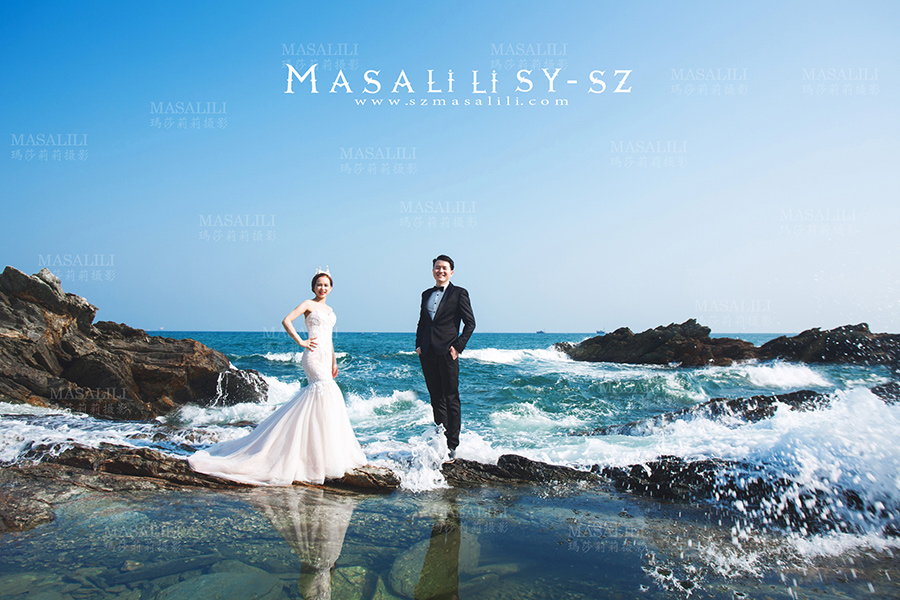 王先生&陆小姐夫妇幸福浪漫婚纱照                      旅拍海景婚纱照深圳最美海岛婚纱照旅游婚纱摄影瑪莎莉莉出品