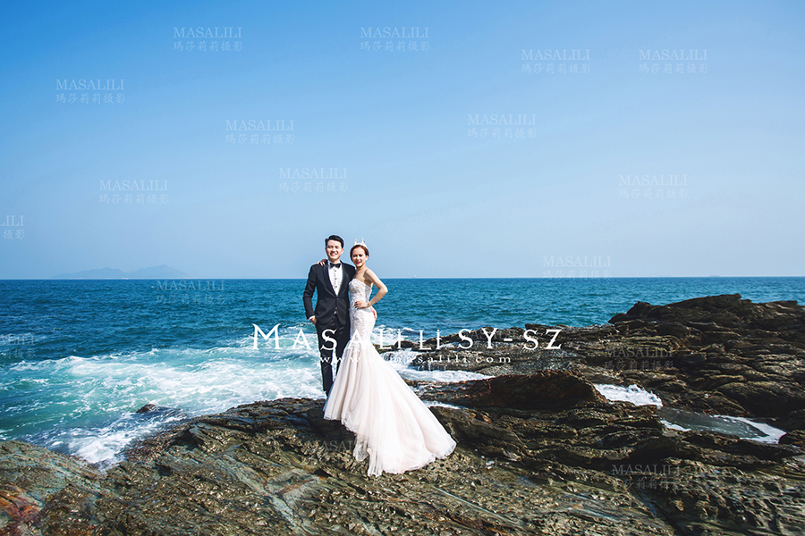 王先生&陆小姐夫妇幸福浪漫婚纱照                      旅拍海景婚纱照深圳最美海岛婚纱照旅游婚纱摄影瑪莎莉莉出品