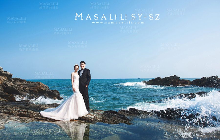 王先生&陆小姐夫妇幸福浪漫婚纱照                      旅拍海景婚纱照深圳最美海岛婚纱照旅游婚纱摄影瑪莎莉莉出品