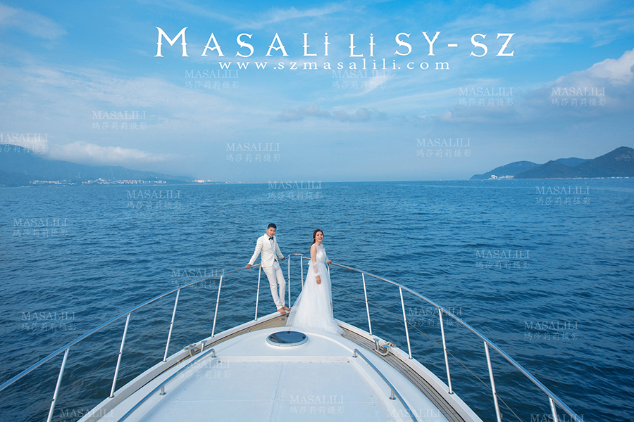 朱小姐夫妇／唯美大气花田游艇婚纱照                          旅游婚纱摄影瑪莎LiLi出品
