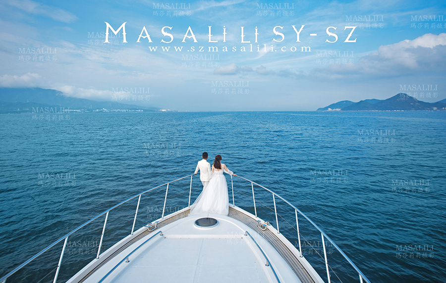 朱小姐夫妇／唯美大气花田游艇婚纱照                          旅游婚纱摄影瑪莎LiLi出品