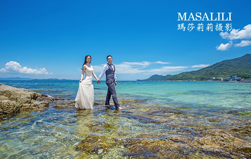 侯先生&董小姐海角七号线路                                                                                                                                                                                               鱼美人海滩夕阳婚纱照