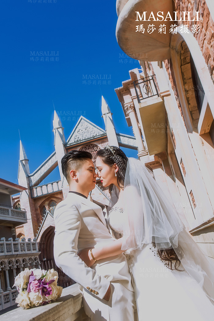 丁先生&井小姐夫妇浪漫婚纱照深圳玫瑰小镇拍摄基地