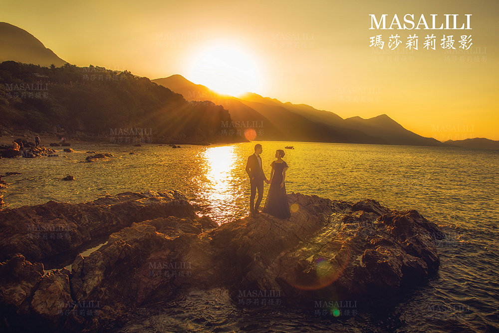 徐刚&王芳幸福婚纱照/海角七号线路夕阳婚纱照