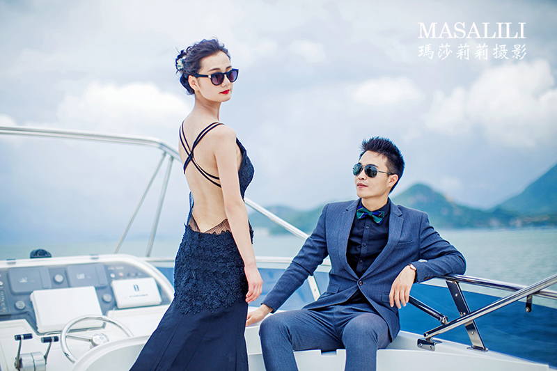牛先生&王小姐出海游艇婚纱照                                                                                                                                               深圳婚纱摄影纱照