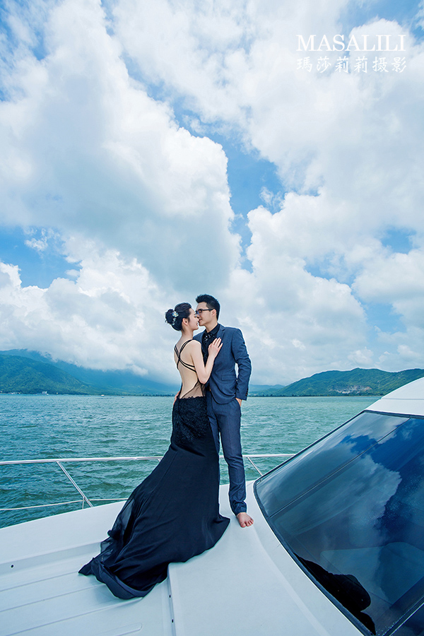 牛先生&王小姐出海游艇婚纱照                                                                                                                                               深圳婚纱摄影纱照