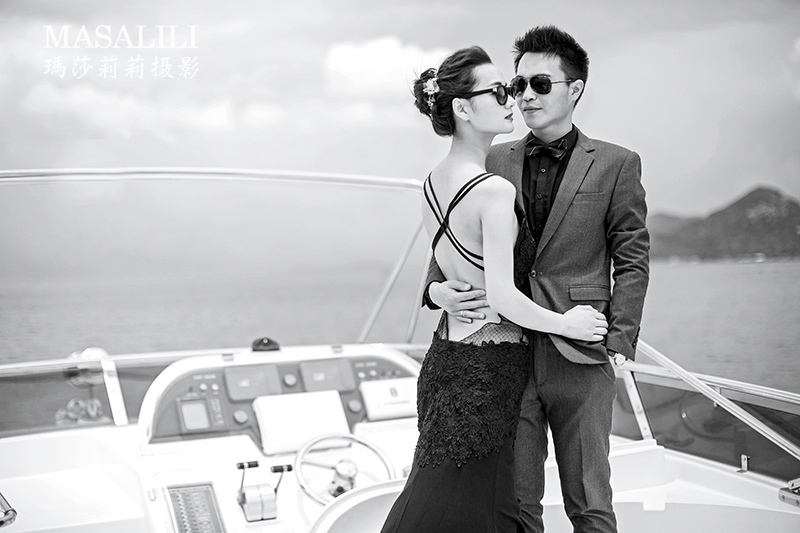 牛先生&王小姐出海游艇婚纱照                                                                                                                                               深圳婚纱摄影纱照