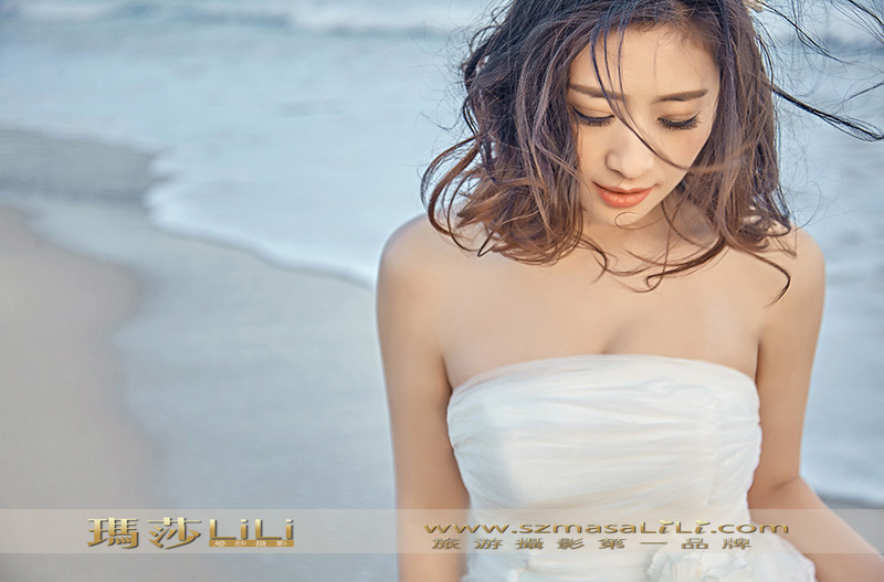 侯生张小姐婚纱照 海边朝霞 美丽山景    