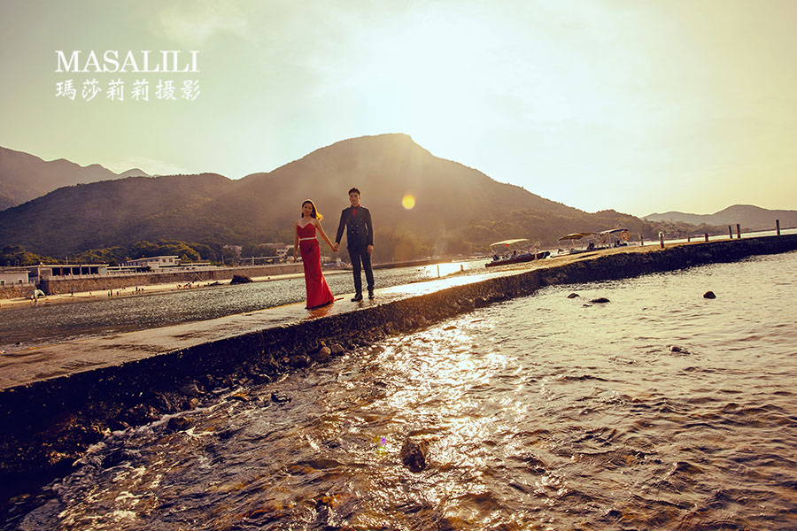 刘先生 &刘小姐夫妇 鱼美人海滩婚纱照天涯海角系列