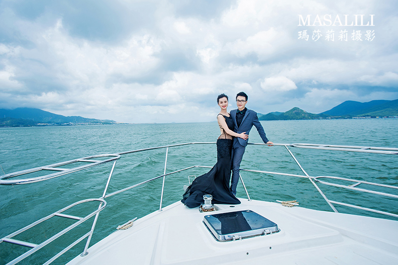 牛先生&王小姐出海游艇婚纱照                                                                                                                                               深圳婚纱摄影纱照