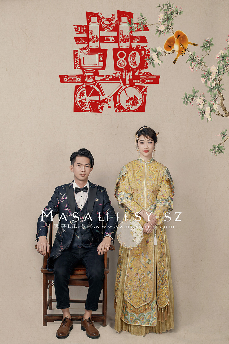 吴小姐夫妇 幸福浪漫婚纱照文艺古装婚纱照                                                                                                     ／牧马庄园 唯漫视觉西冲海滩婚纱照深圳婚纱摄影工作室