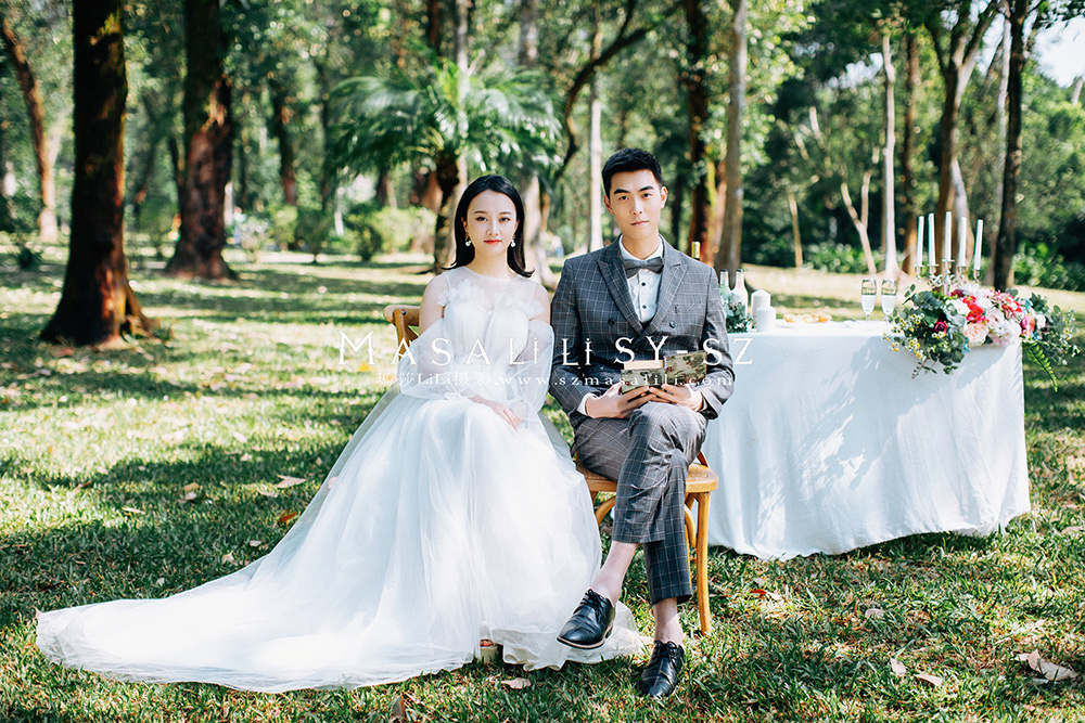 林小姐夫妇唯美森系婚纱照