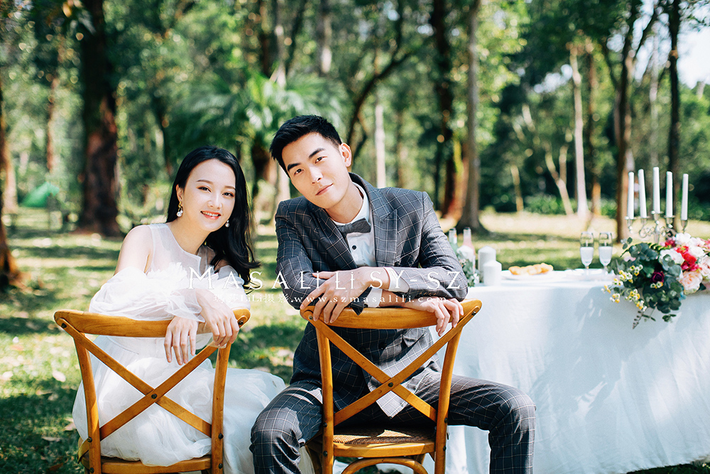林小姐夫妇唯美森系婚纱照