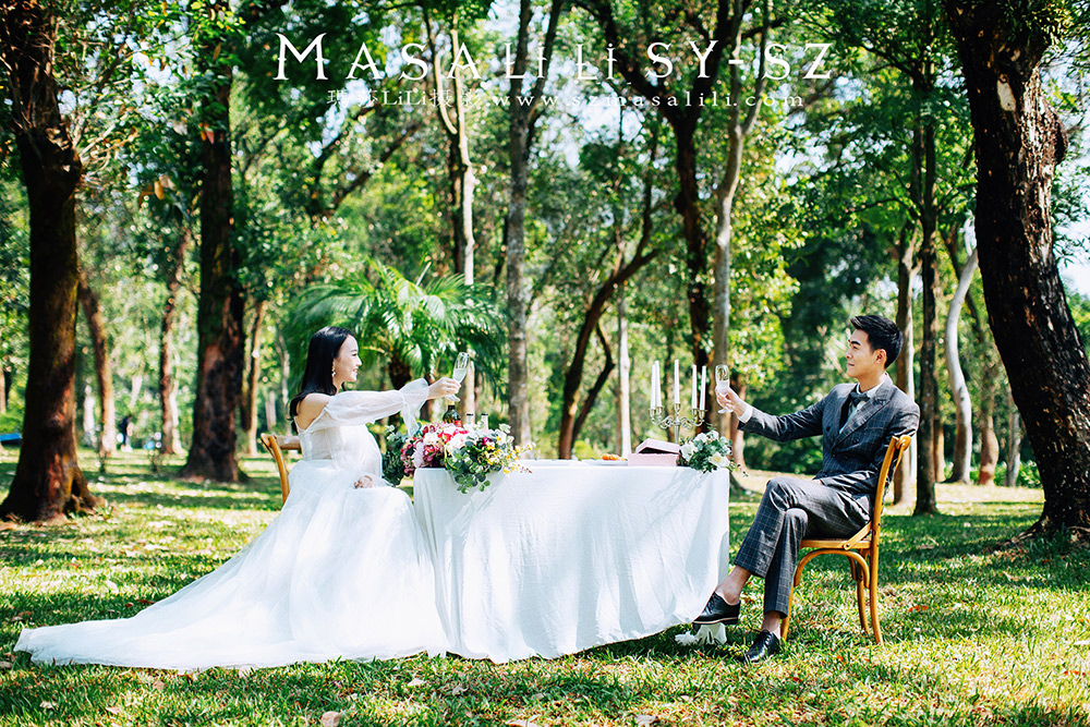 林小姐夫妇唯美森系婚纱照