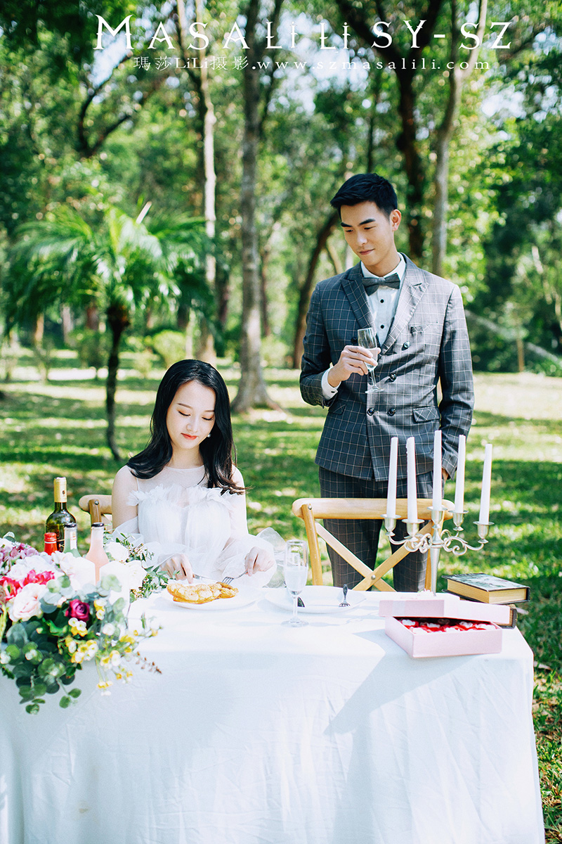 林小姐夫妇唯美森系婚纱照