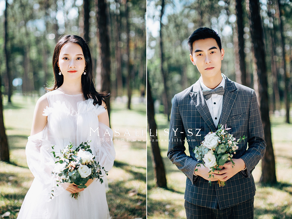 林小姐夫妇唯美森系婚纱照