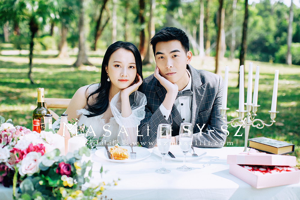林小姐夫妇唯美森系婚纱照