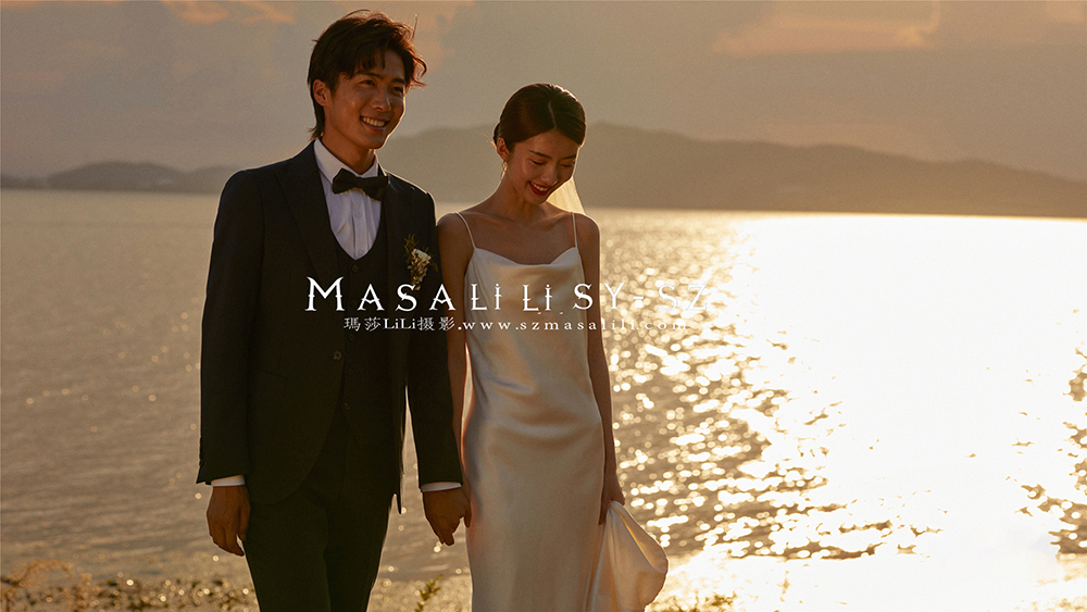 秦先生&范小姐夫妇深圳海景夕阳婚纱照