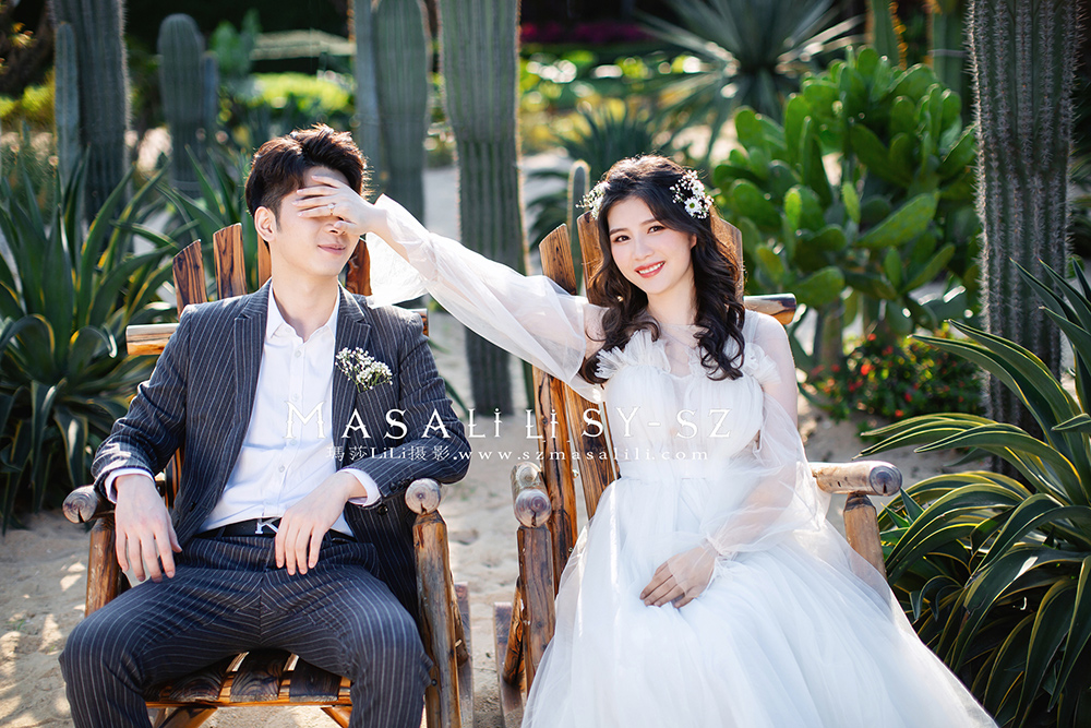 李先生&王小姐夫妇玫瑰小镇欧式城 海景森系小清新婚纱照