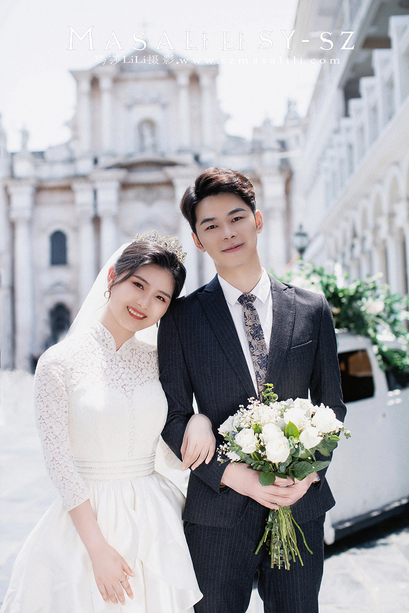 李先生&王小姐夫妇玫瑰小镇欧式城 海景森系小清新婚纱照
