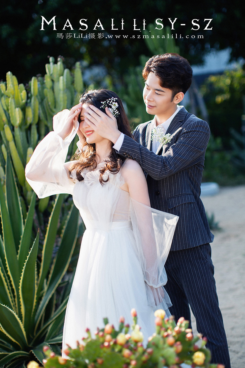 李先生&王小姐夫妇玫瑰小镇欧式城 海景森系小清新婚纱照