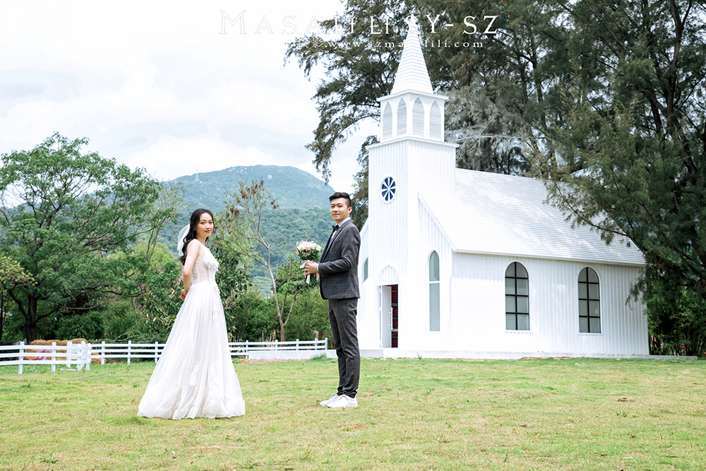 林先生&李小姐夫妇深圳牧场羊驼北欧教堂婚纱照