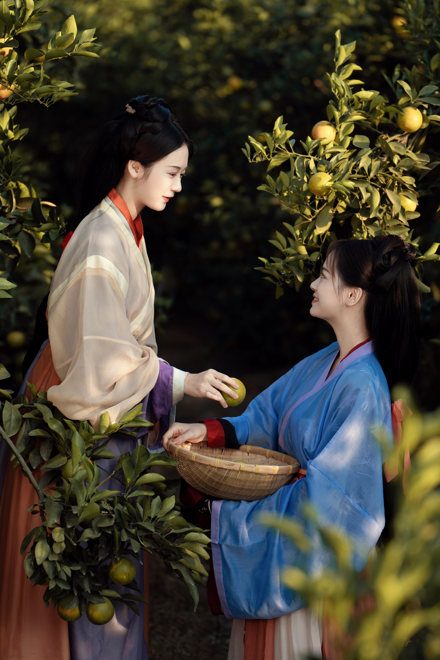 橘子园汉服闺蜜照                   深圳汉服写真